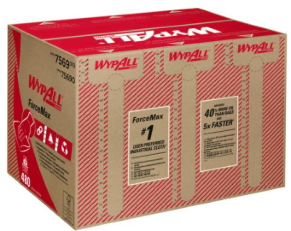 WypAll ForceMax Industrie-Wischtücher 1-lagig grau 480 Stück